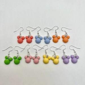 Mickey Mouse Earrings - Rainbow Earrings - Mickey Ears Earrings - Disney Earring